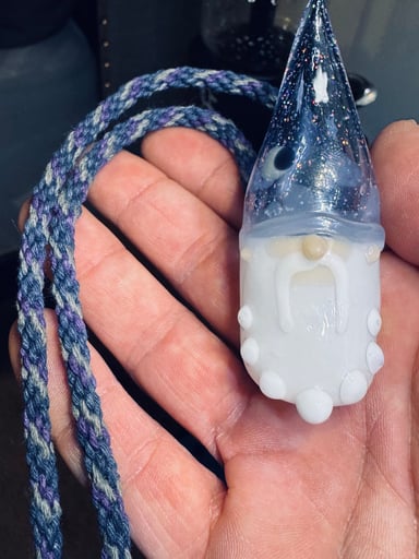 Preview pic of PHIL SIEGAL STARFAZER HEAVY  CRUSHED OPAL WIZARD/CUSTOM HEMP NECKLACE AND CLASP