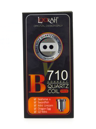 Preview pic of Lookah B 710 Connect 5 Piece Replacement Dual Hole Quartz Coils