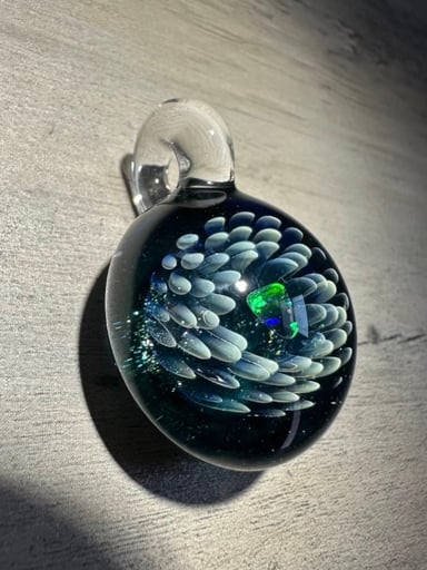 Preview pic of Silver Fume Opal Implosion Pendant