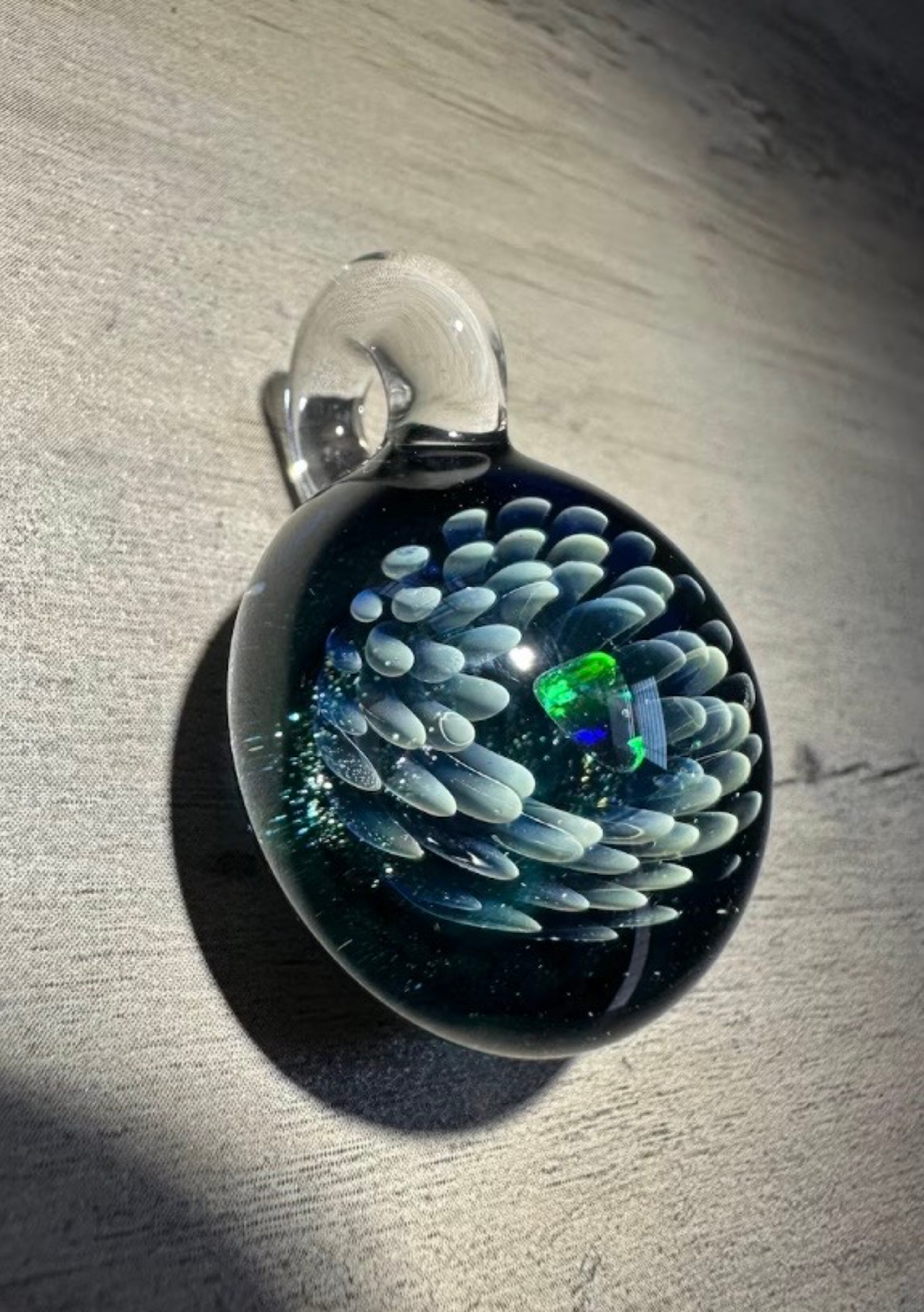 Silver Fume Opal Implosion Pendant image 0
