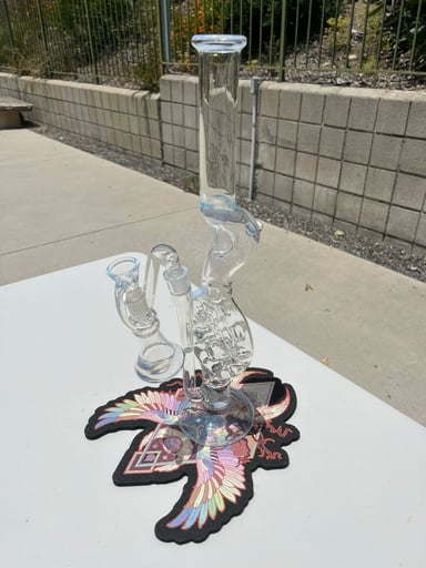 Preview pic of Custom Biao T Secret White/Blue UV 9 Hole Swiss Perc w Opal