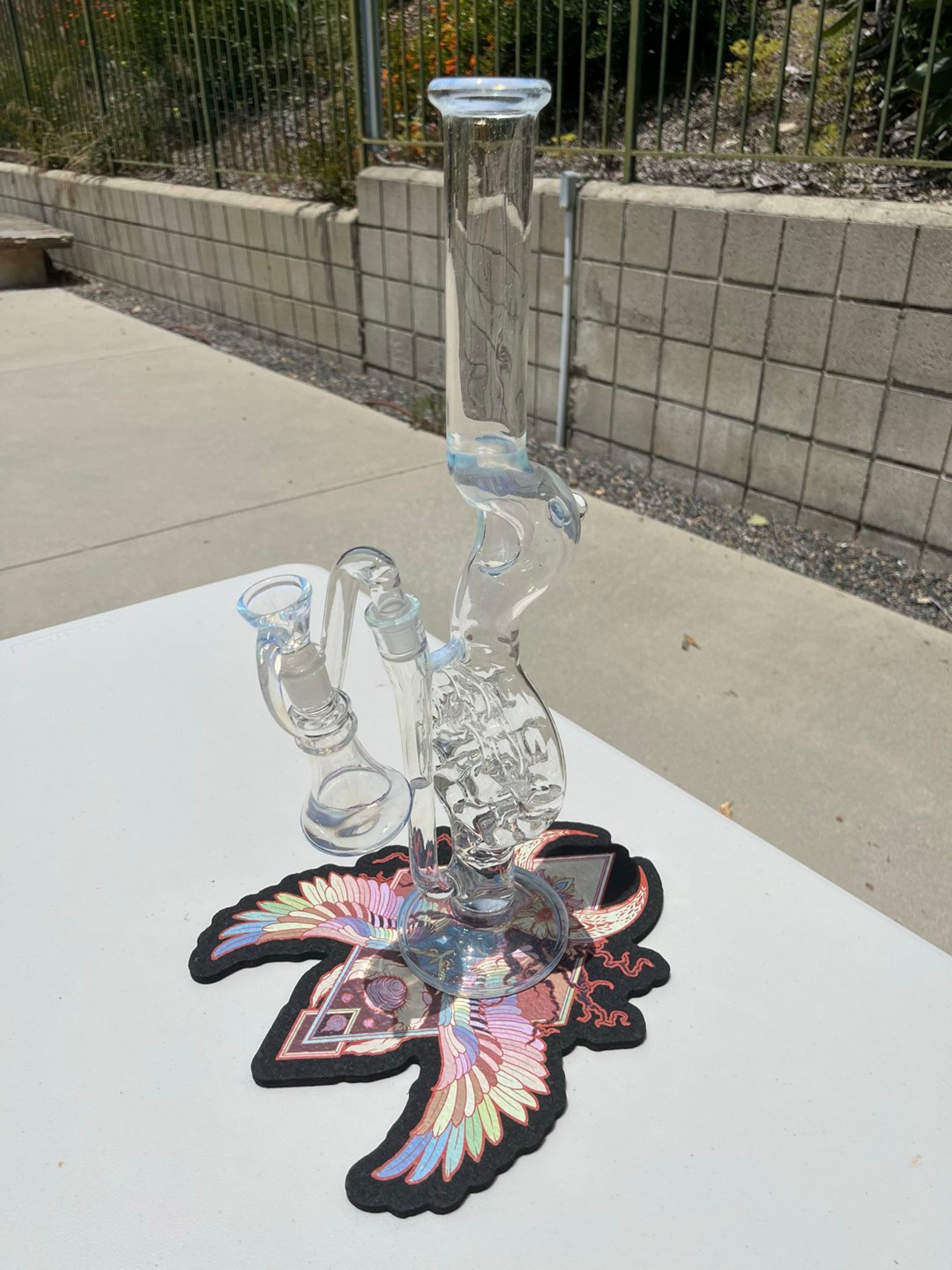Custom Biao T Secret White/Blue UV 9 Hole Swiss Perc w Opal image 0