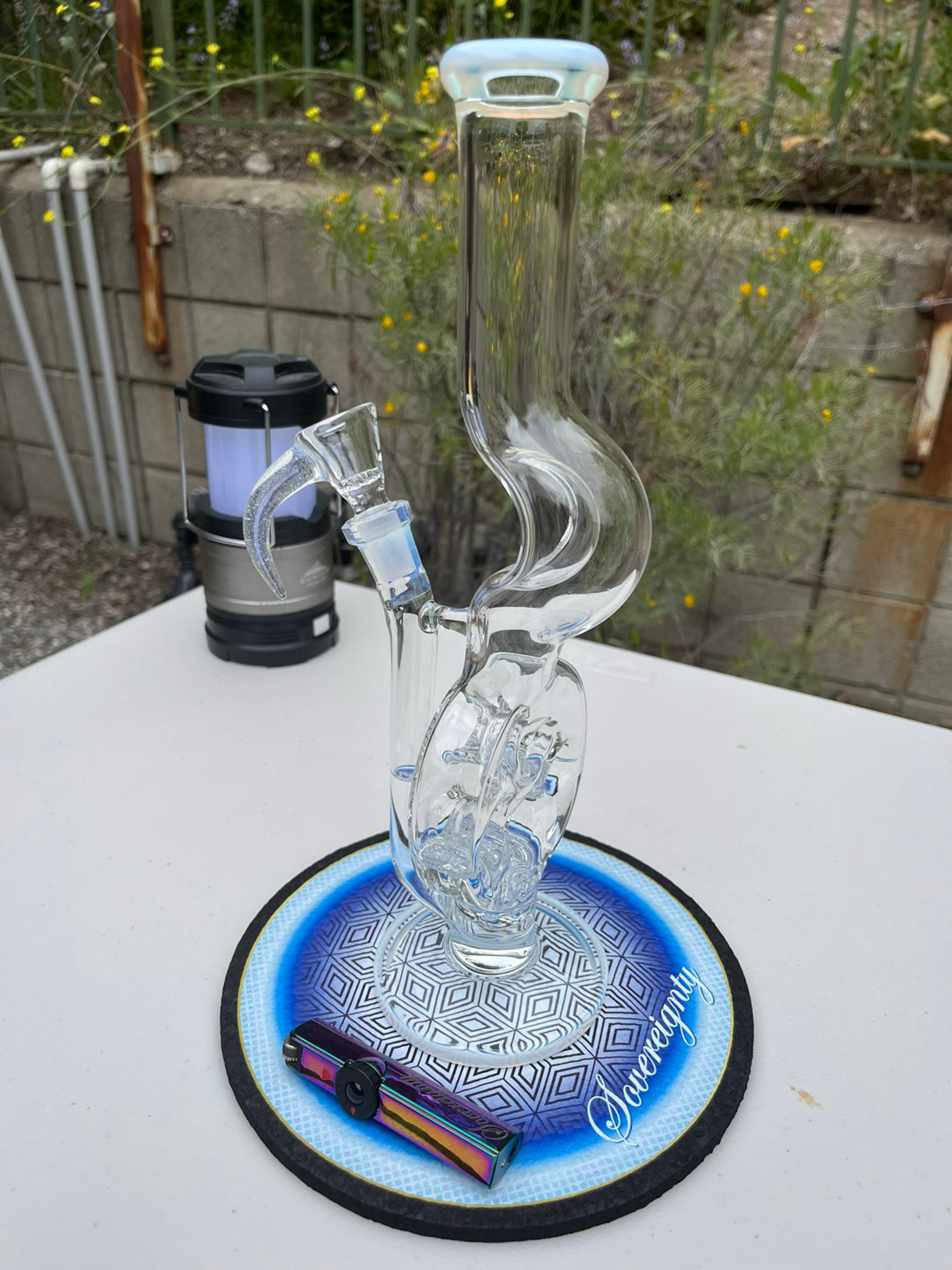 Preview pic of Greek Glass Moonstone 5 Hole Swiss Perc