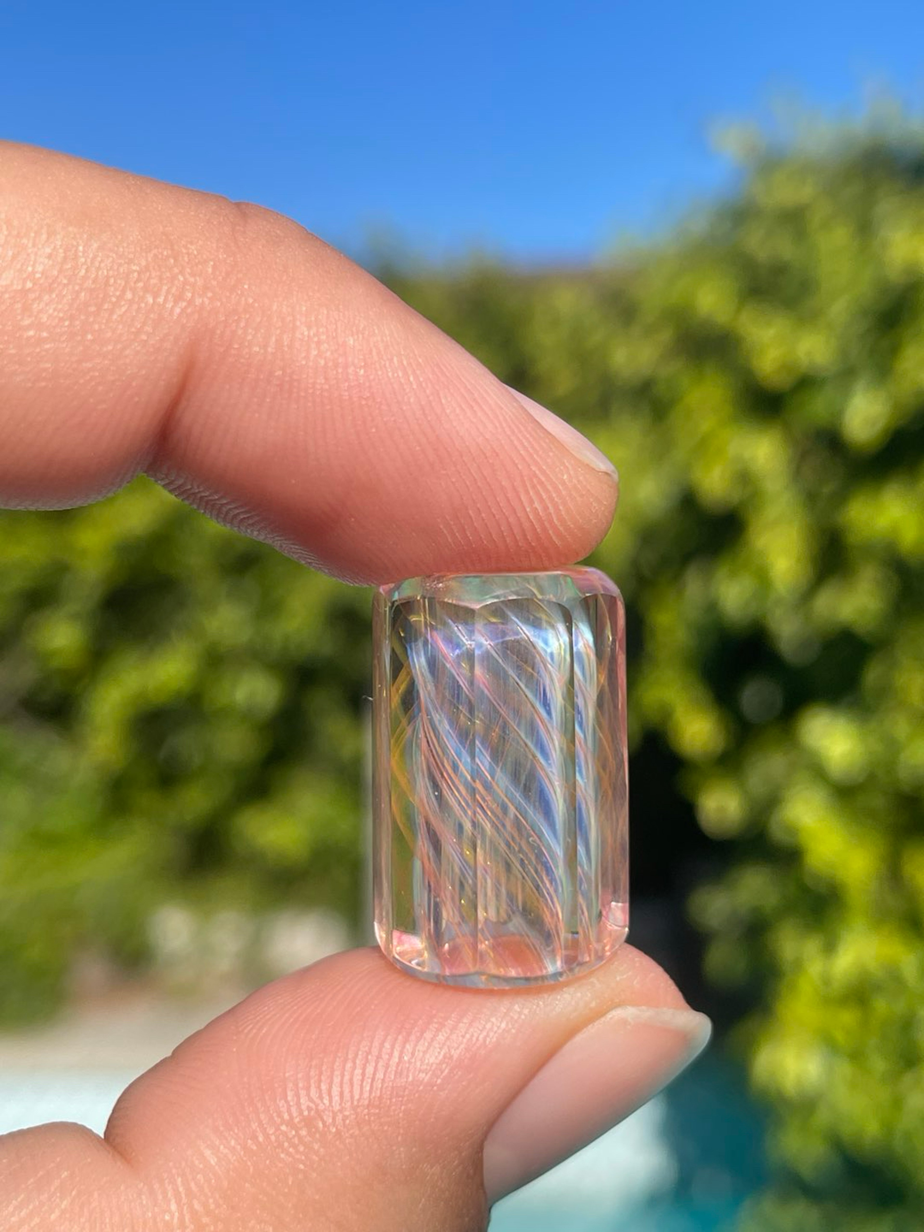 Gato glass facted fume bead image 0