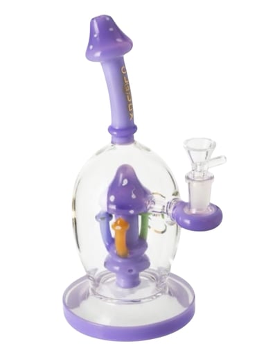 Preview pic of Cali CloudX 8.5” Exosphere Glass Mushroom Bong in Purple