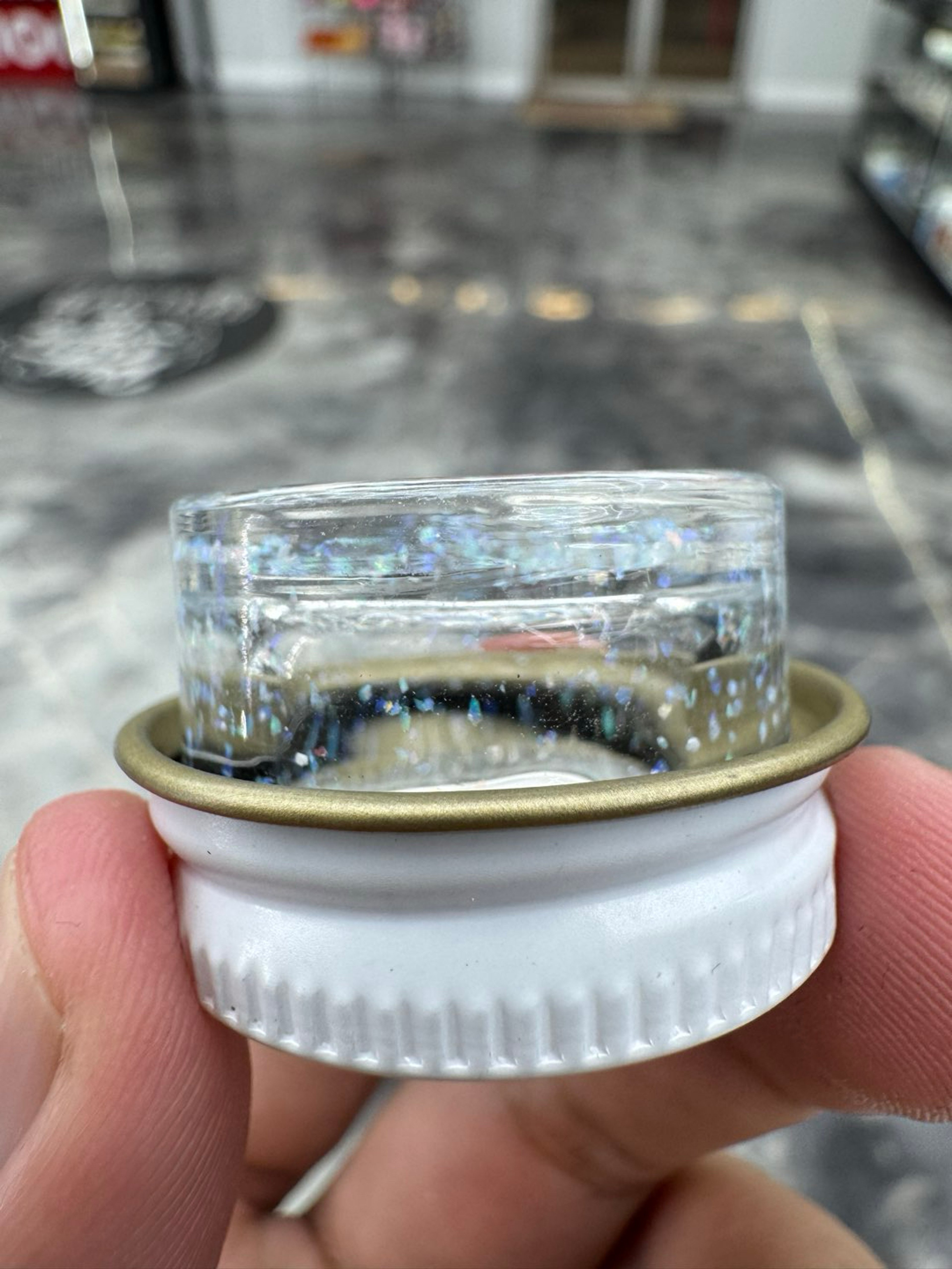 Preview pic of Opal white jar emptyoneglass