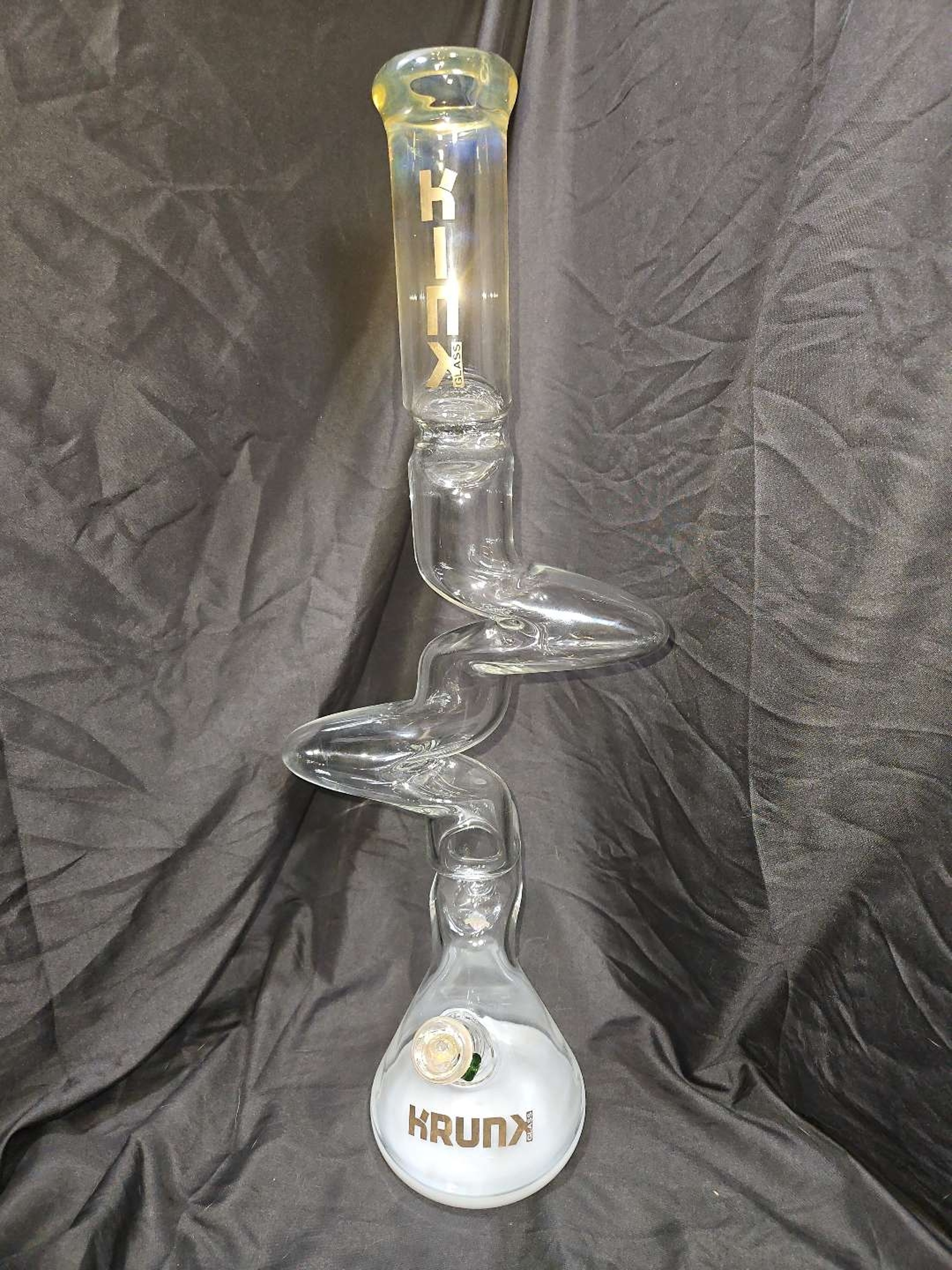 Preview pic of Krunk Glass 4-Kink Straight Tube Beaker Bong – Made in USA – New