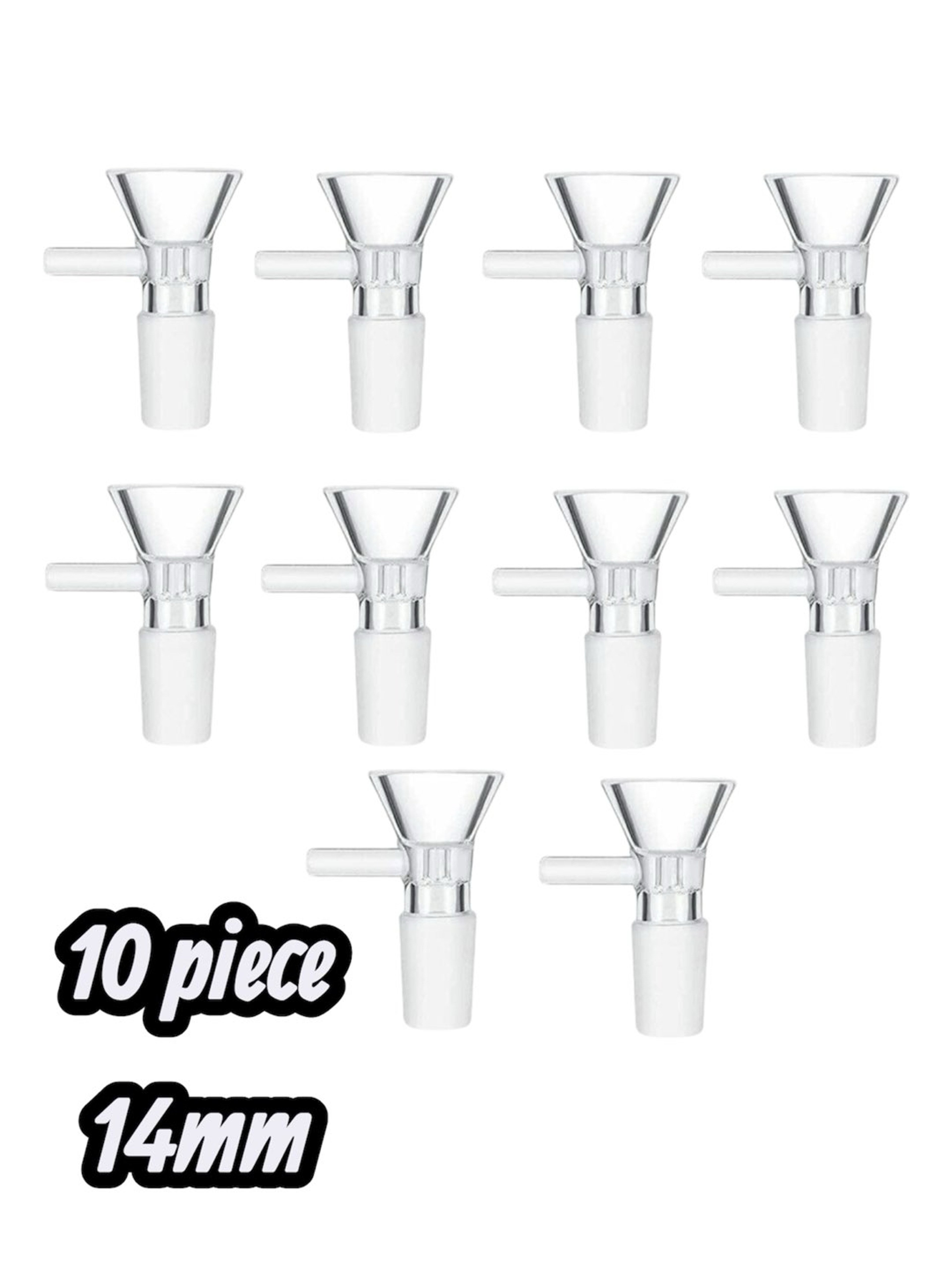 14mm Male Glass Funnel Slides (10 piece) image 0