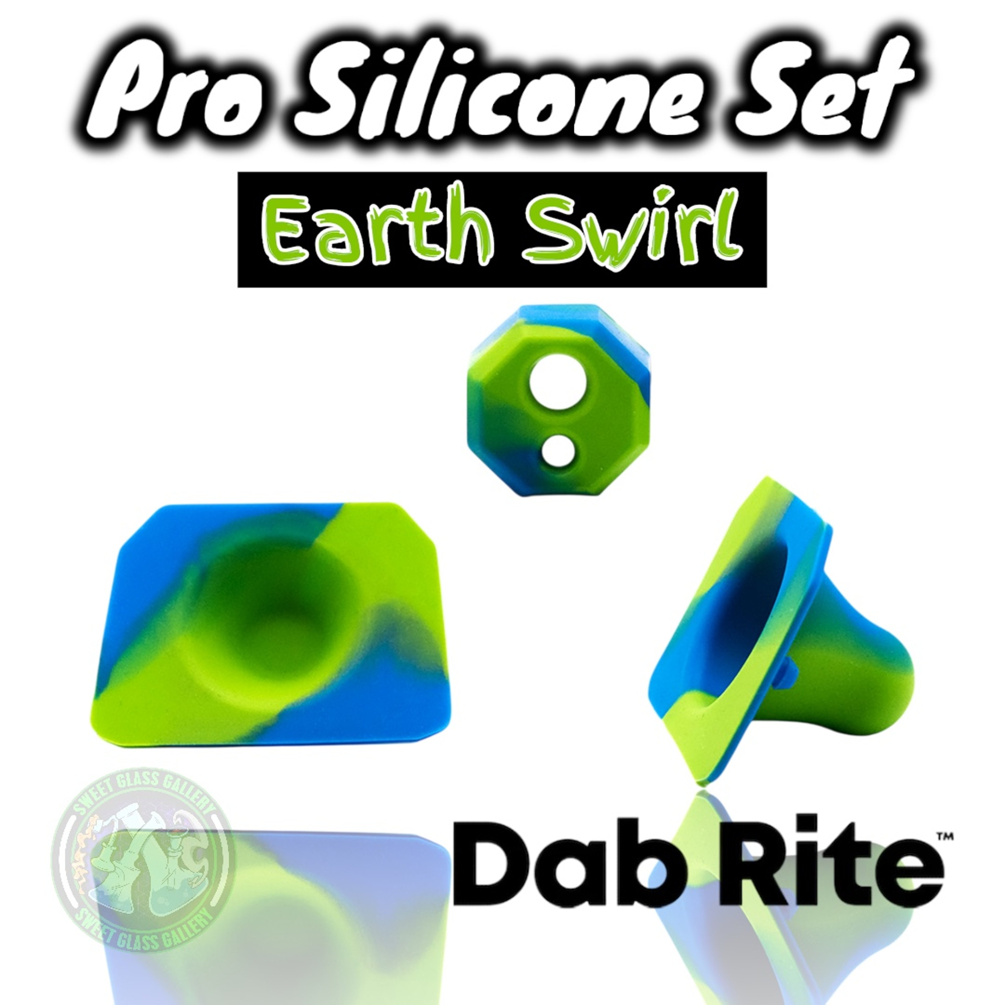 Preview pic of Dab Rite - Pro Silicone Set - Earth Swirl