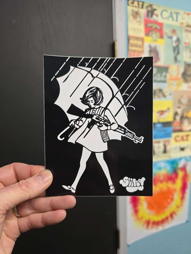 Preview pic of Slinger Assault Girl Sticker