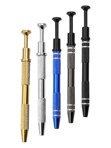 Preview pic of (5 piece) Stainless Steel 4 Prong Claw Grabber Dab Tool Assorted Colors
