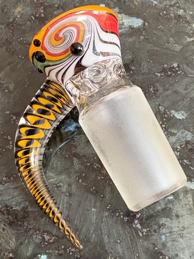 Preview pic of 2008 OG Sovereignty Glass Frito Rasta 4 Hole Slide 18mm