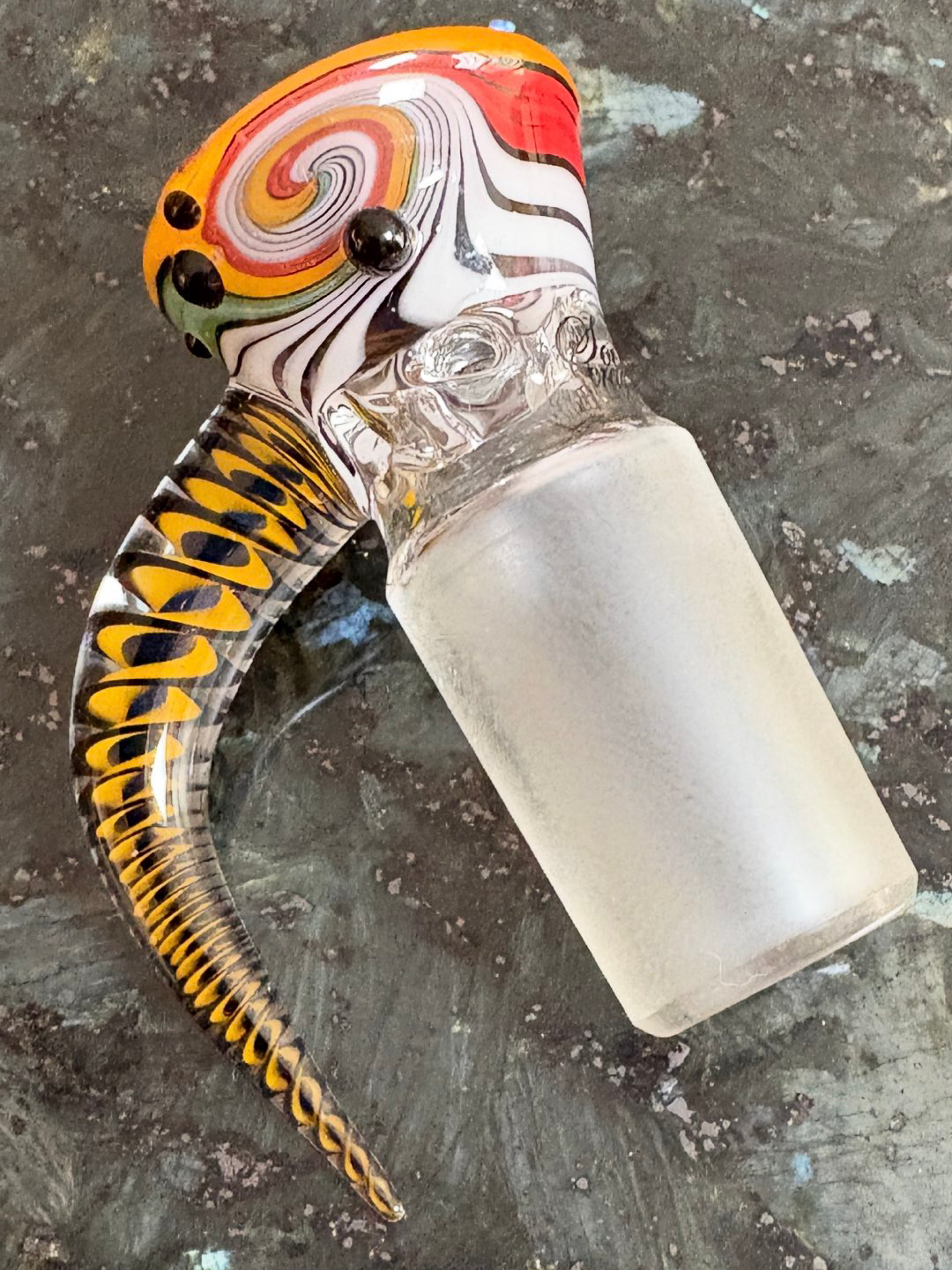 Preview pic of 2008 OG Sovereignty Glass Frito Rasta 4 Hole Slide 18mm