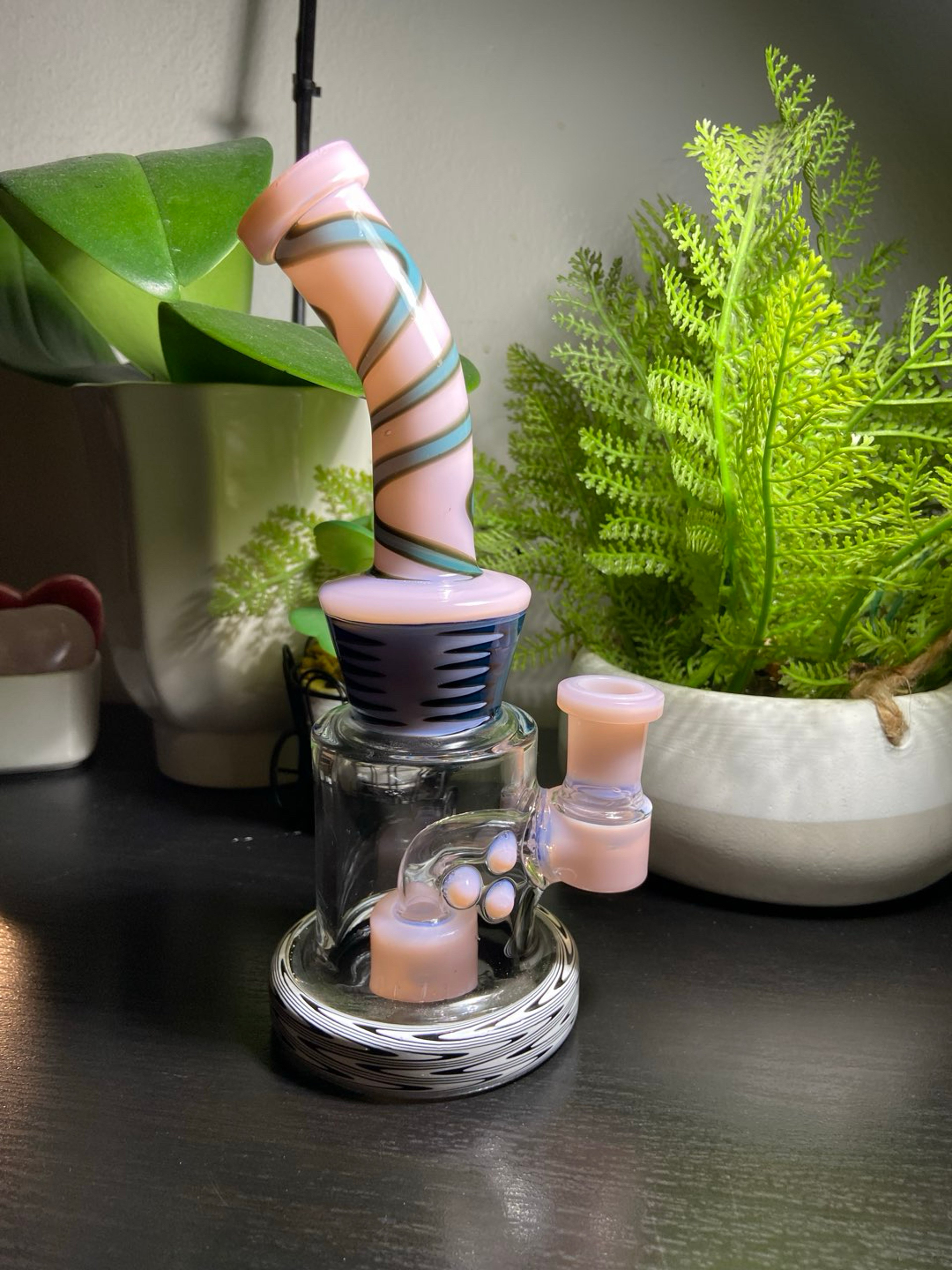 14mm Glass water Pipe  wig wag image 0