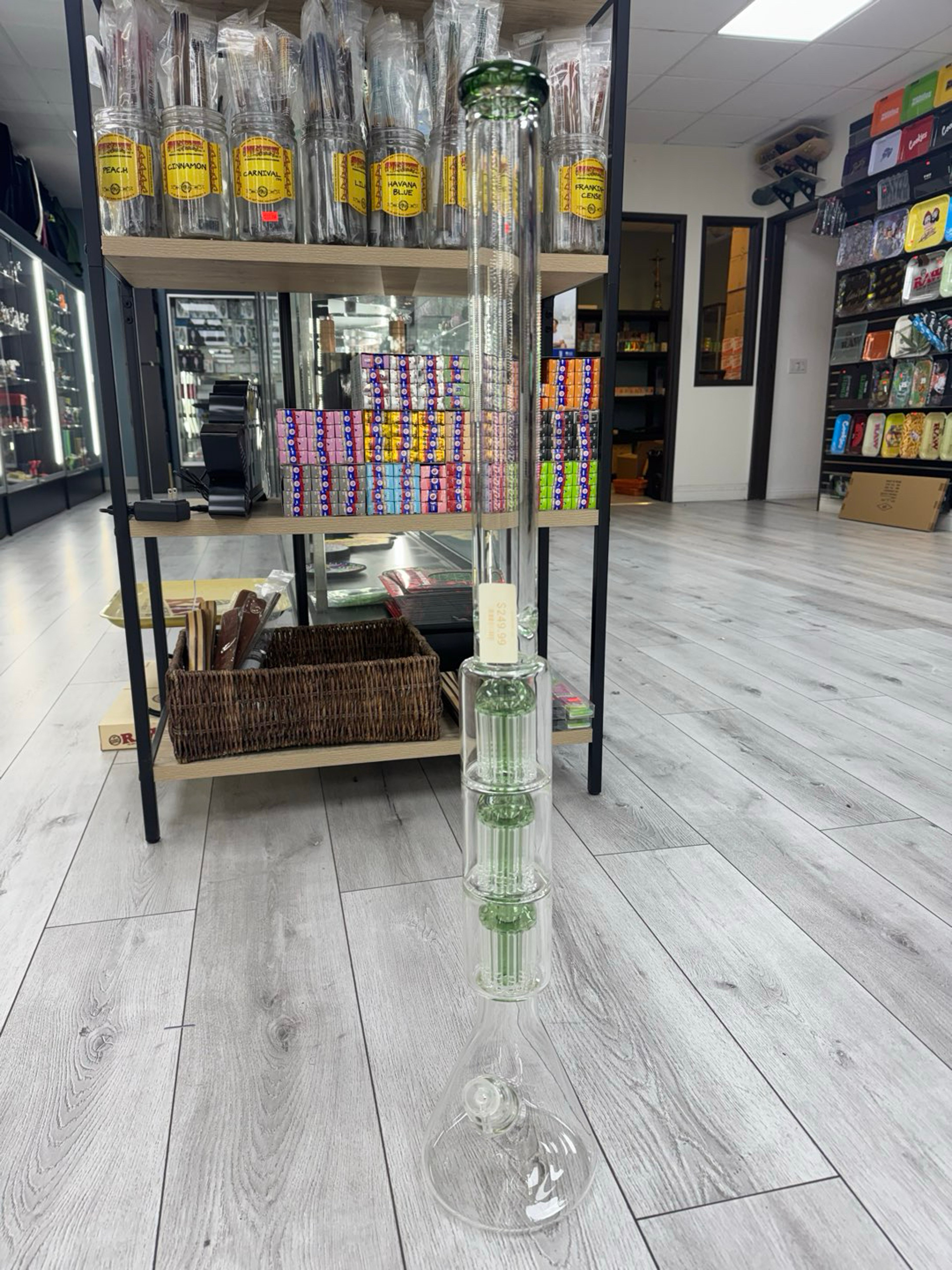 3 feet triple perc beaker green image 0