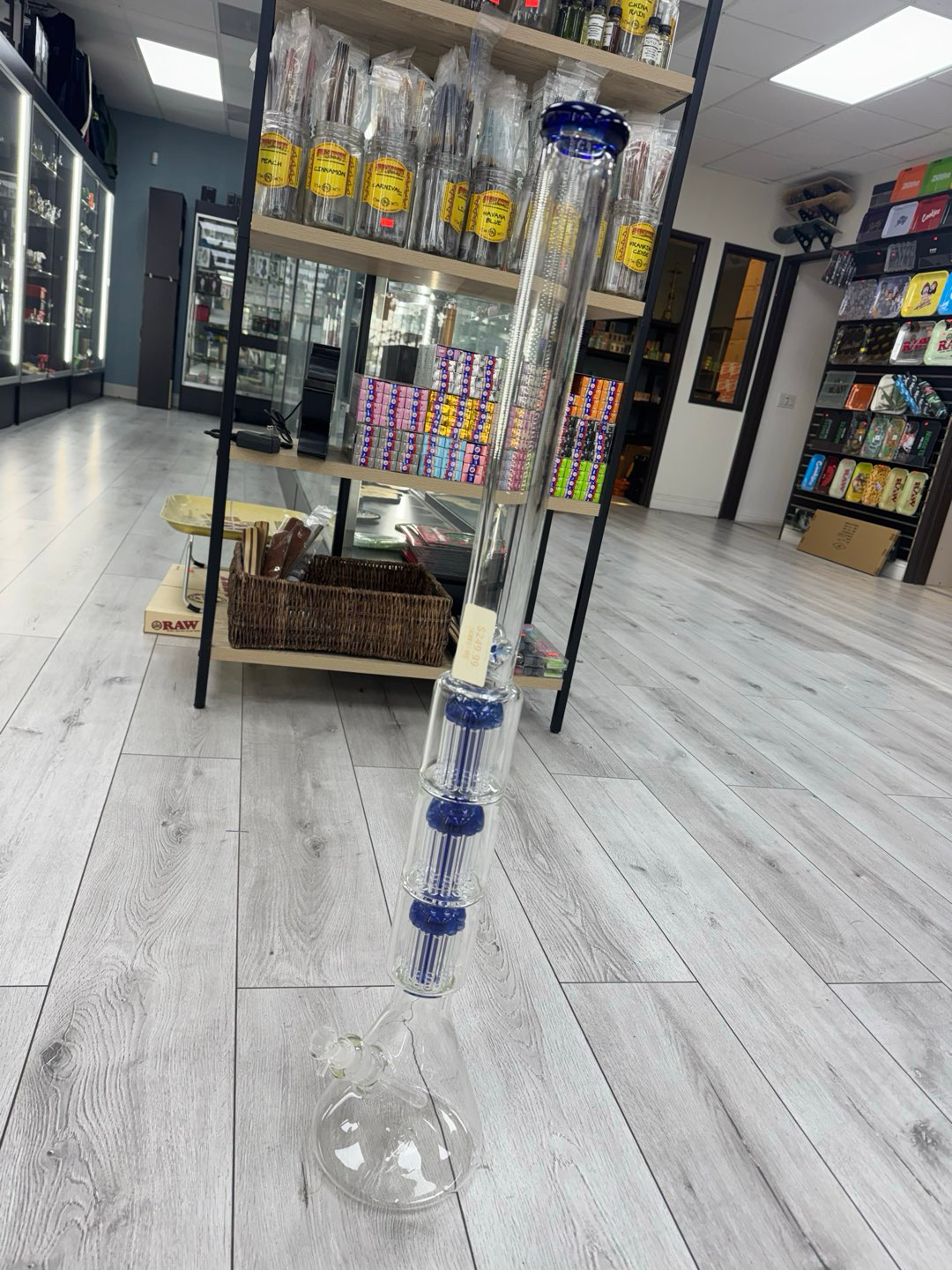 3 feet triple perc beaker cobalt image 0