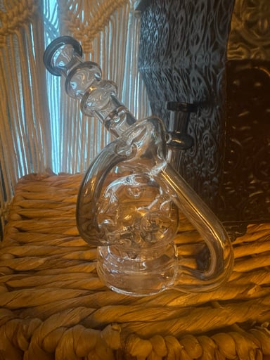 Preview pic of Clear mini dab rig / recycler-style rig