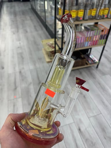Preview pic of Aleaf double perc dab rig red