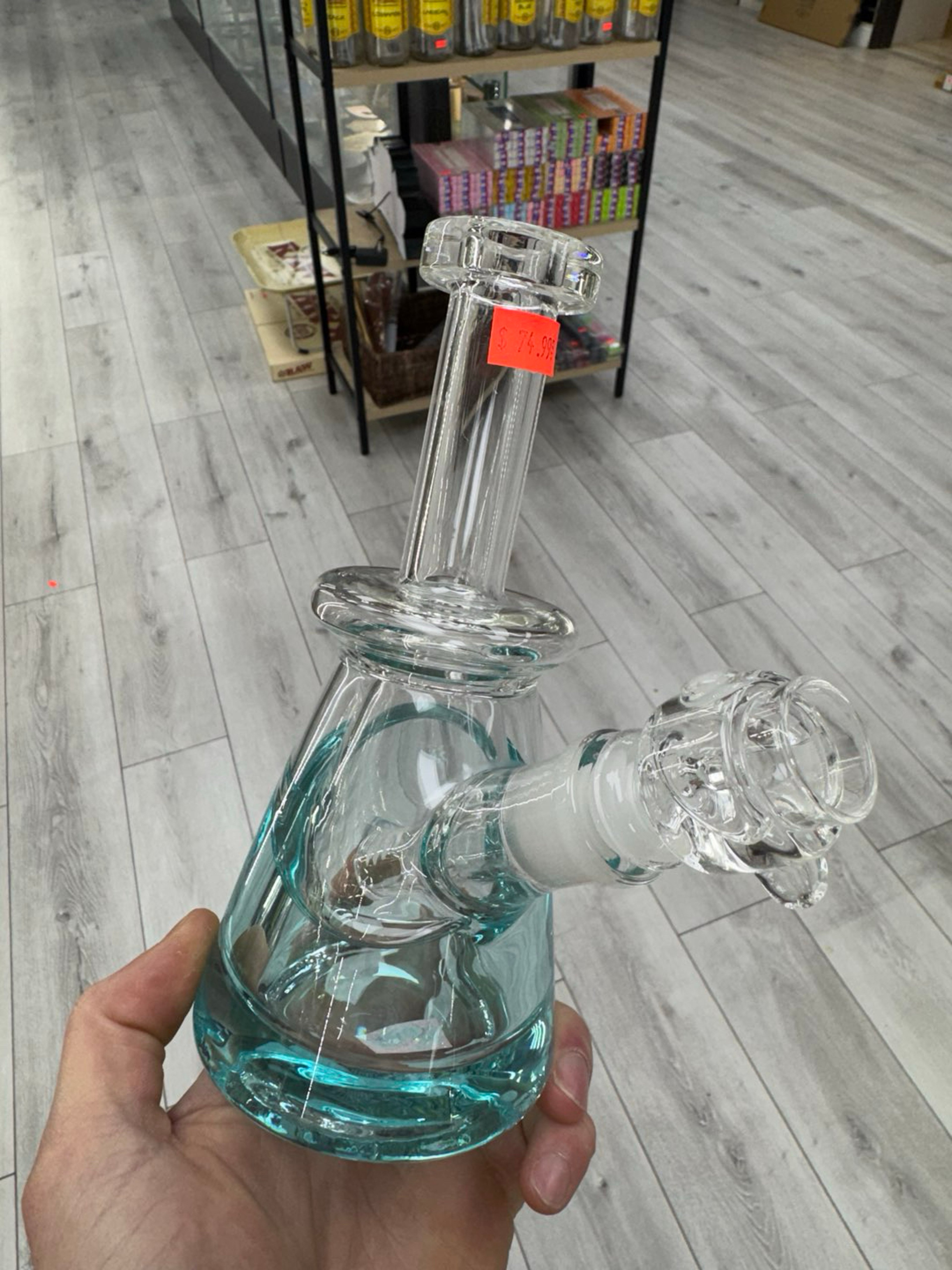 8” freezable mini water pipe blue image 0