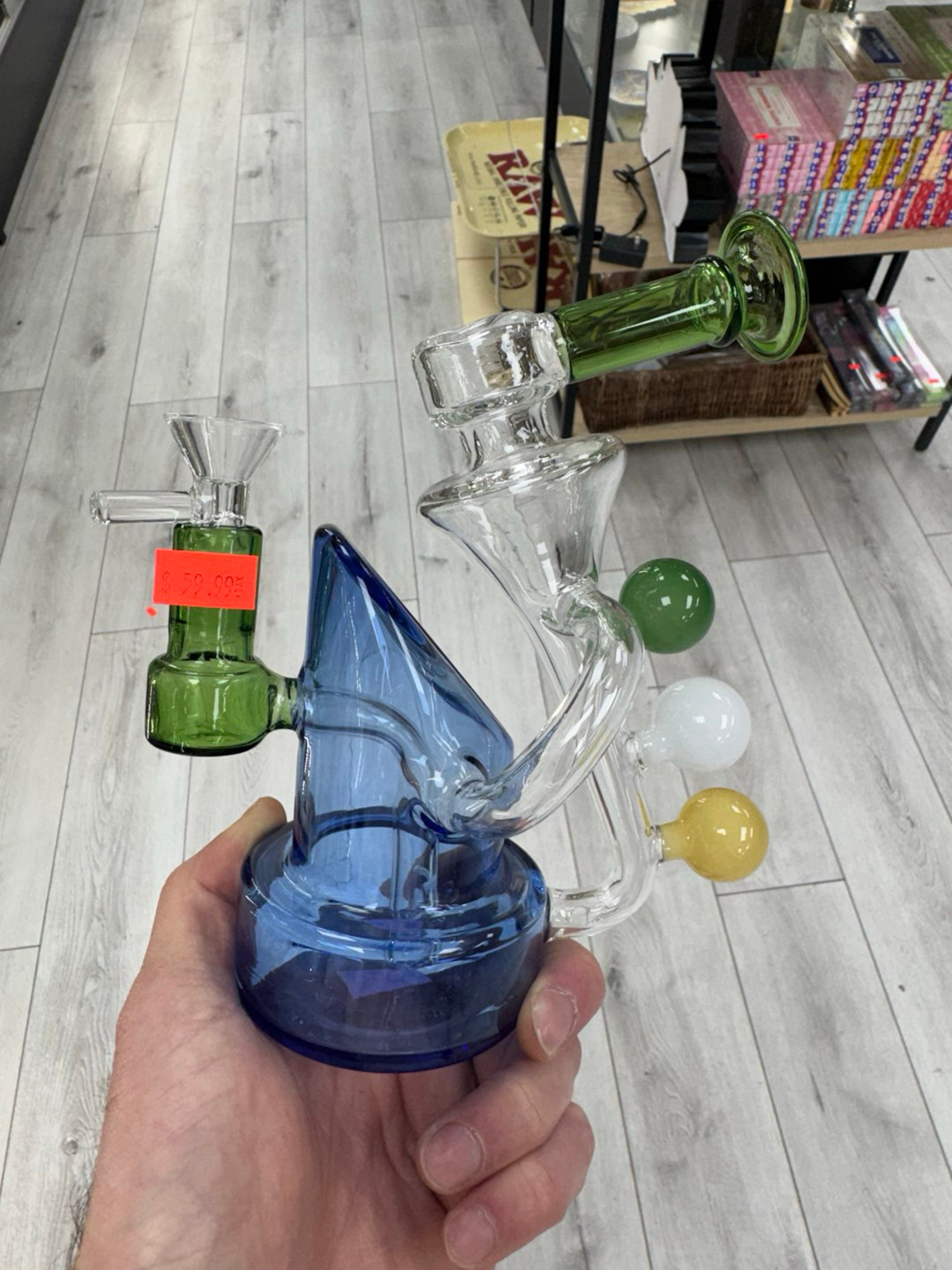 Kick back recycler rig blue image 0