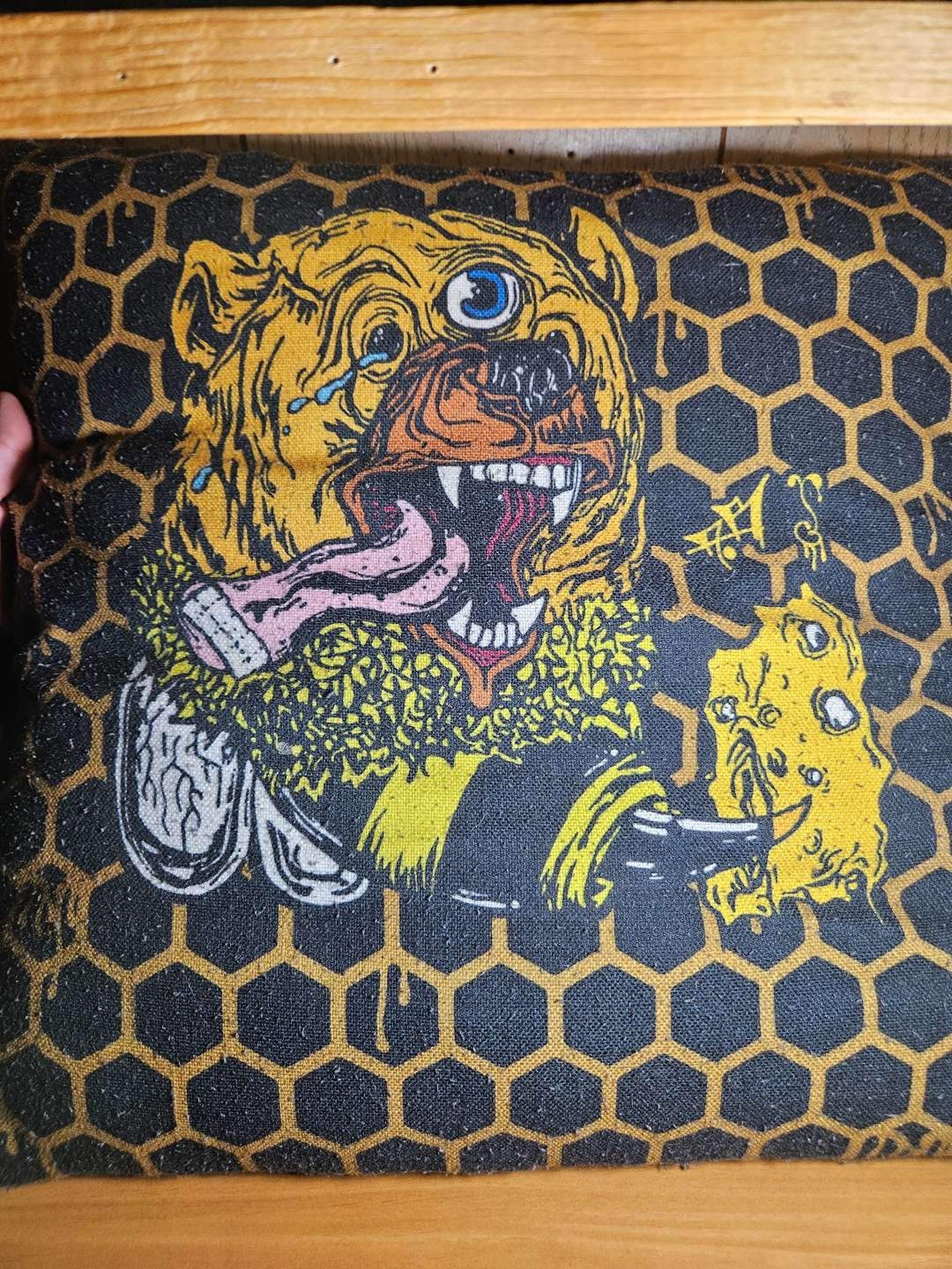 Grassroots Shatter Bear Bee Pillow image 0