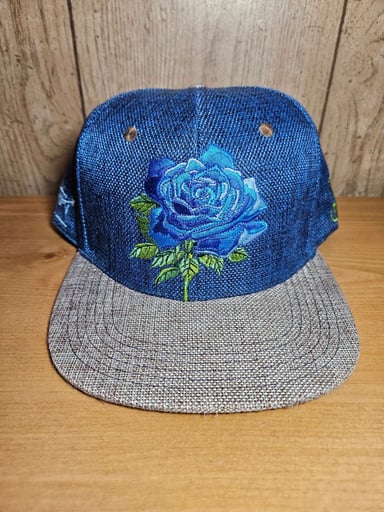 Preview pic of Stanley Mouse Blue Rose Snapback Hat by Grassroots