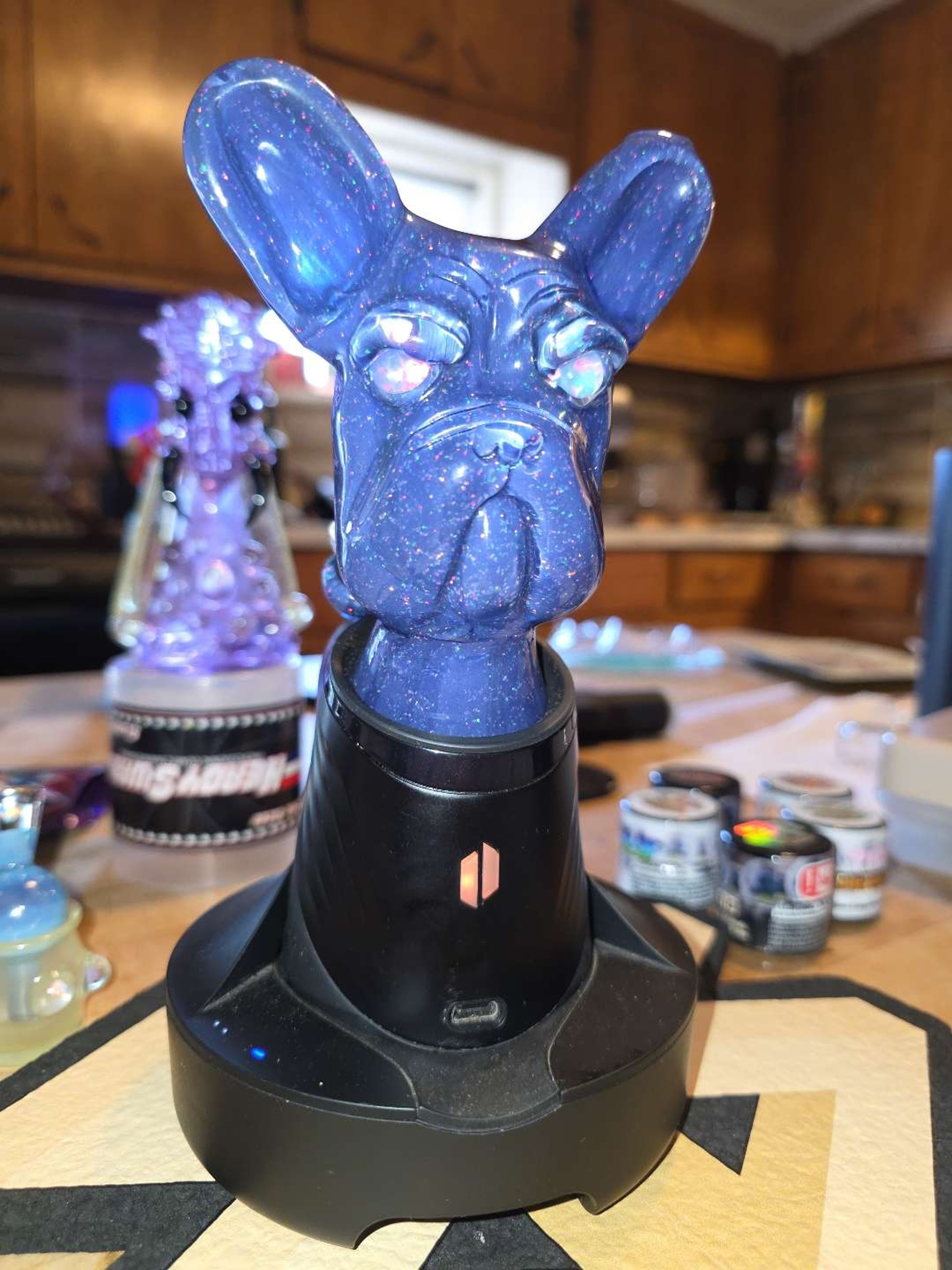 Preview pic of Swanny glass puff co top and cap