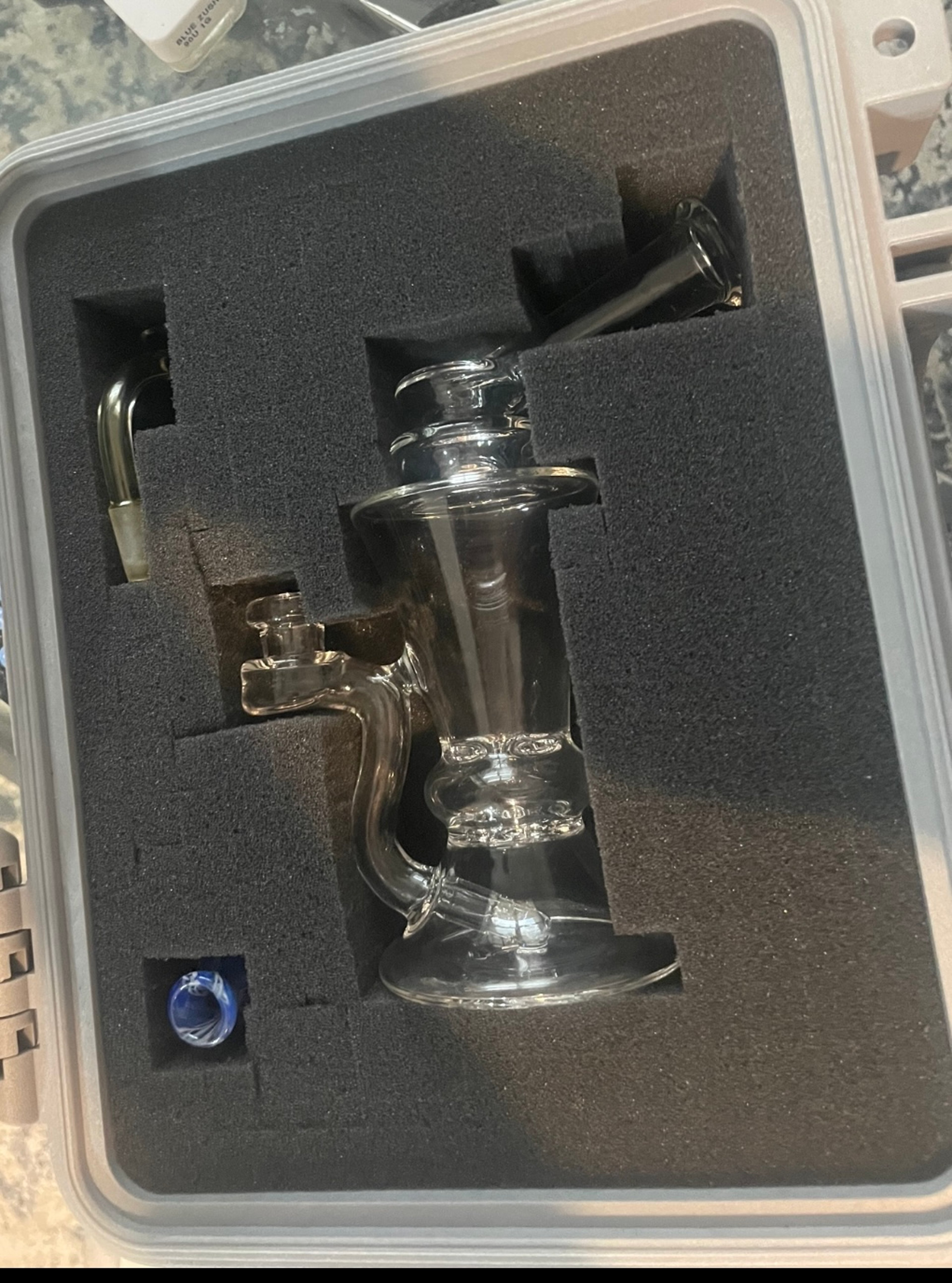 Preview pic of JS glass clear slurper. Zero scratches / blemishes ships in pelican case