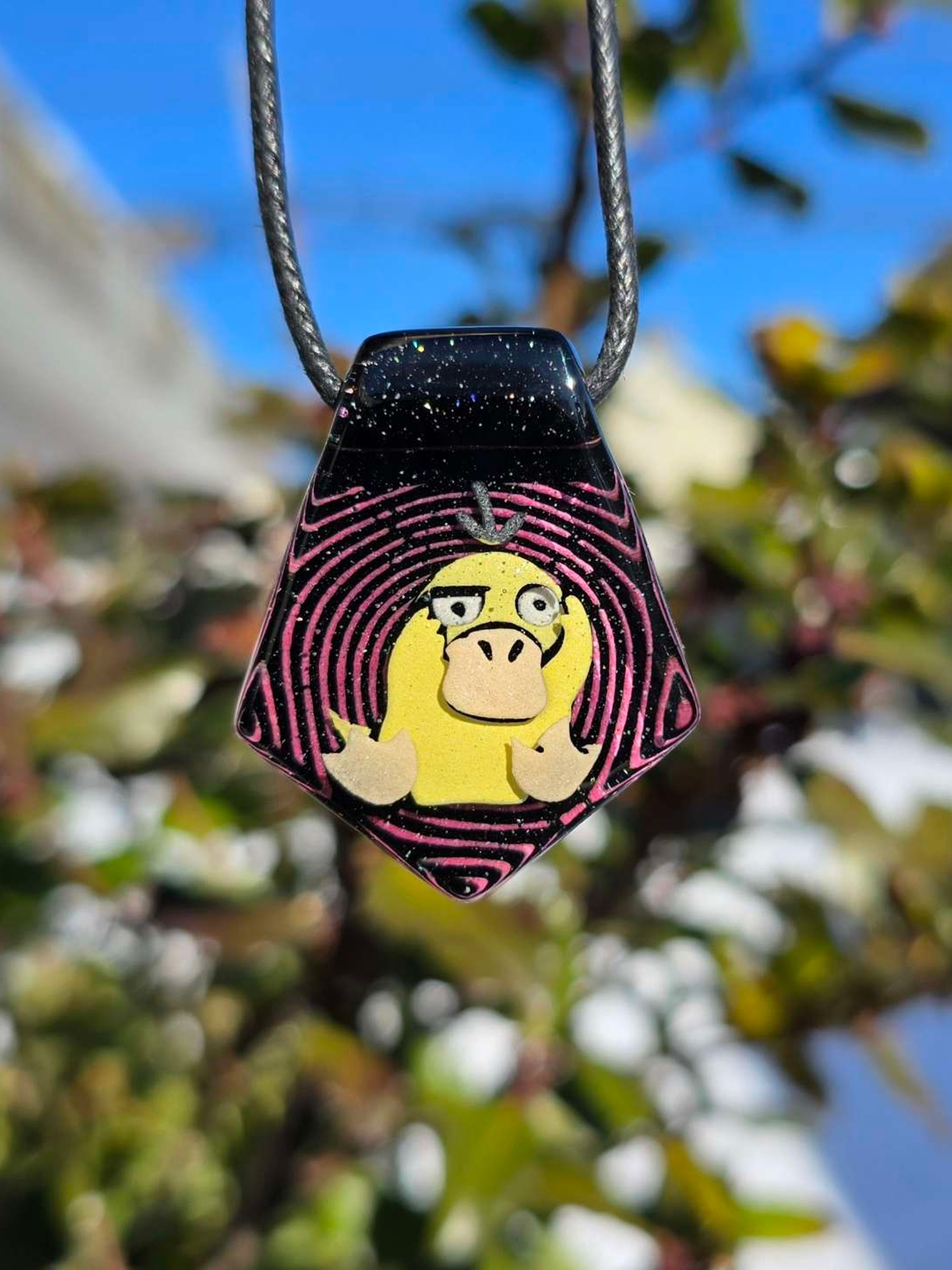 Psyduck Pokemon Layered Glow Pendant image 0