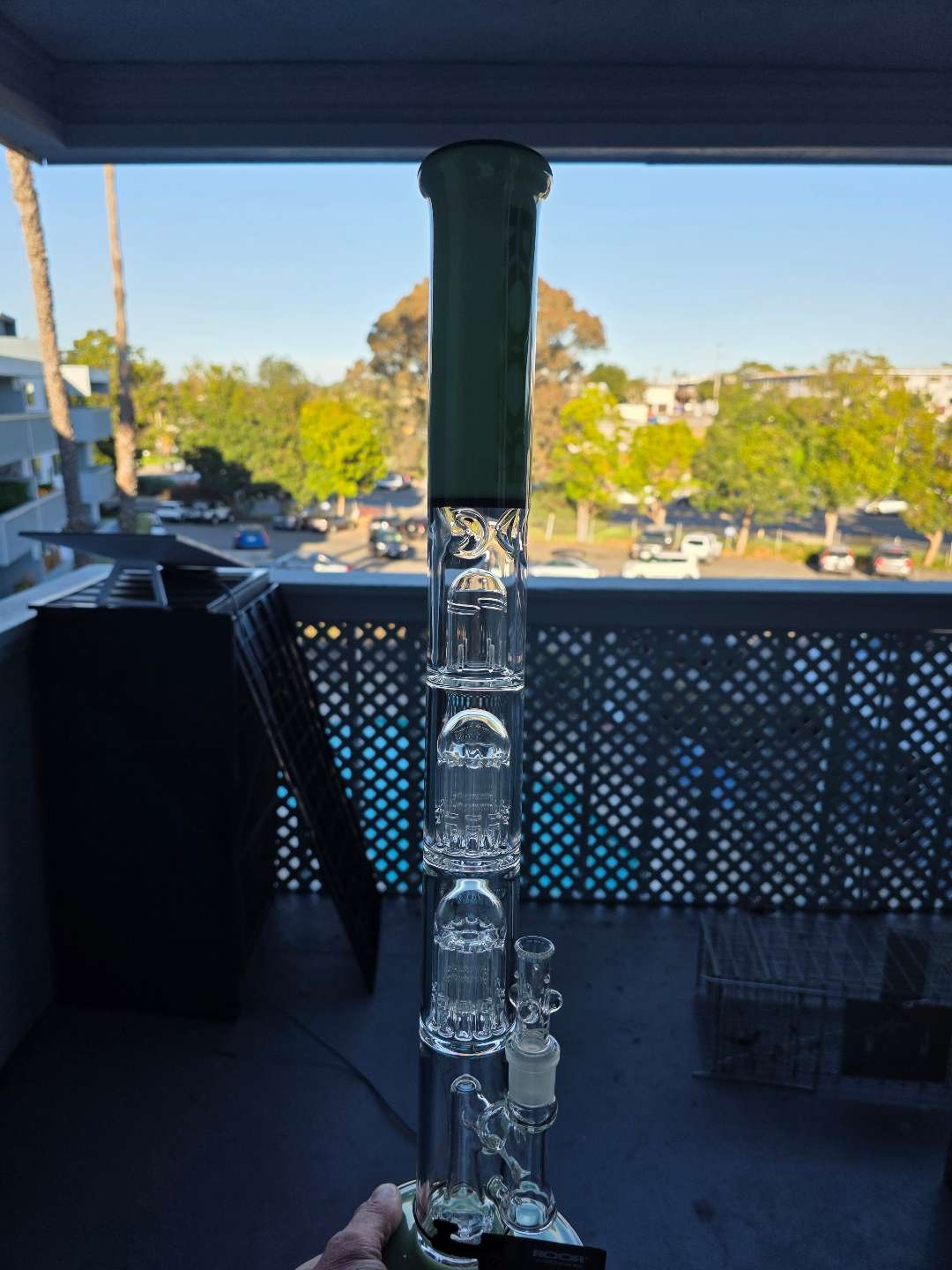 Preview pic of ROOR Tech Fixed Downstem- 18" Straight 50x5mm with Double 10-arm Tree Perc...