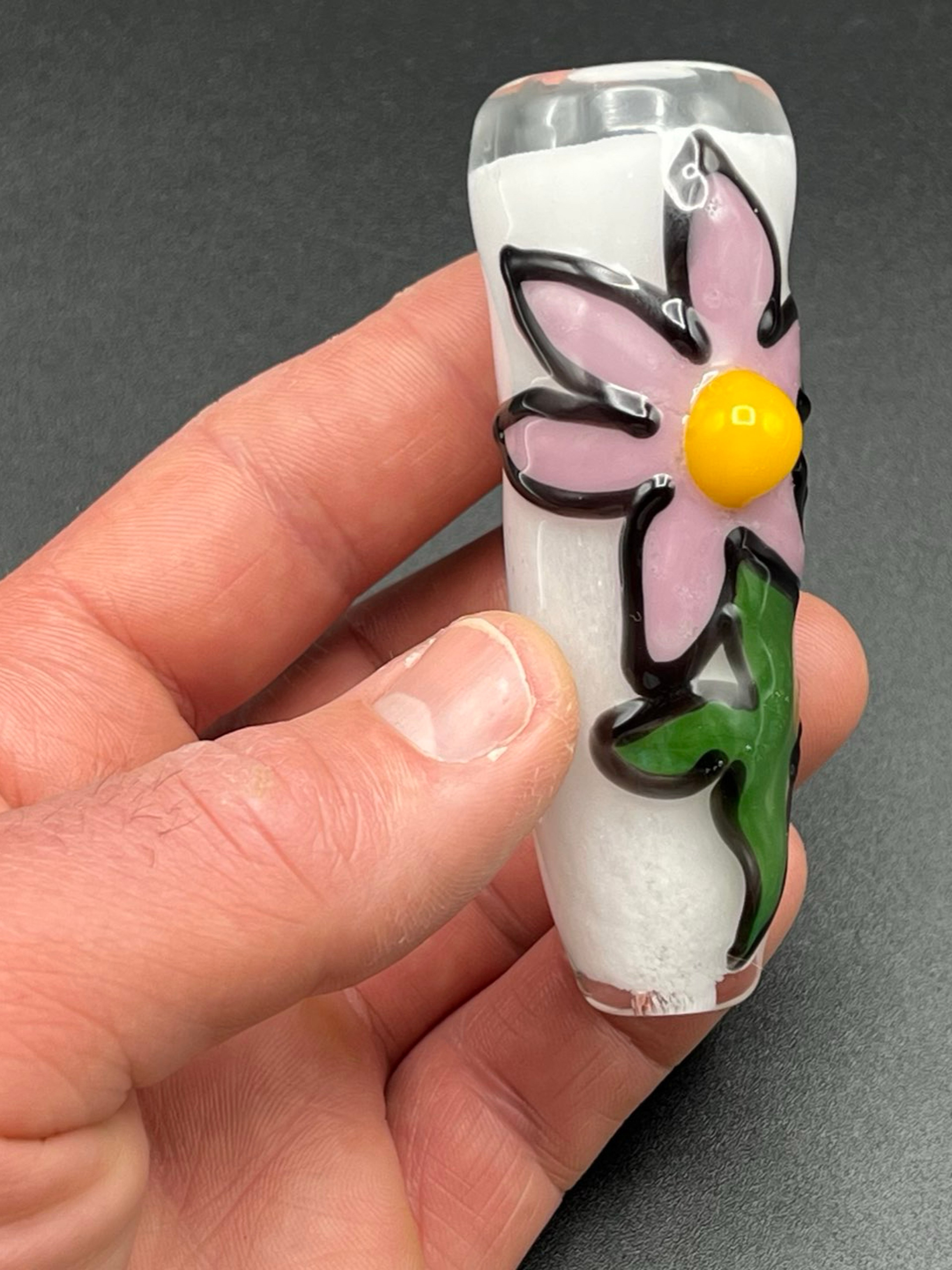 Preview pic of Hand drawn purple flower white cuillum.