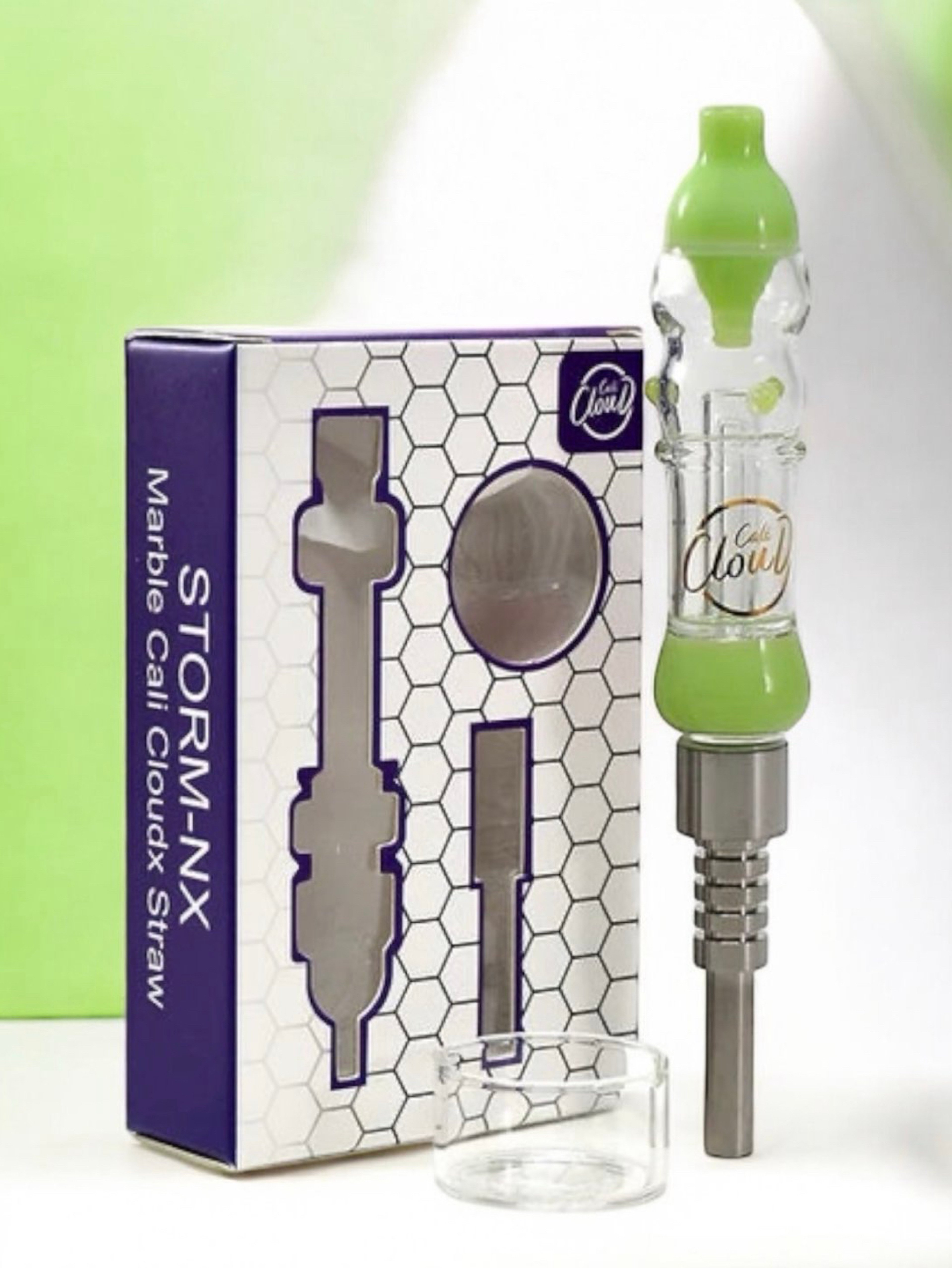 Mini Marble 🍀 Cali CloudX Straw Nectar Collector Kit in Milky Blue image 0