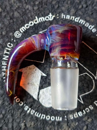 Preview pic of 2019 18mm Glass on Glass Horned Slide by Banjo Glass