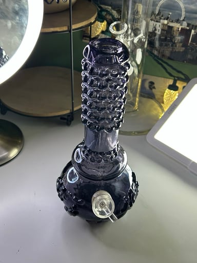 Preview pic of Purple Iridescent China Bubble Base Glass Bong