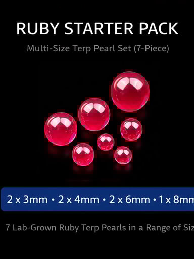 Preview pic of Ruby Starter Pack – Multi-Size Terp Pearl Set (7-Piece)