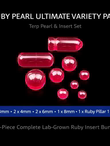 Preview pic of Ruby Ultimate Variety Pack – Terp Pearls & Inserts (9-Piece)