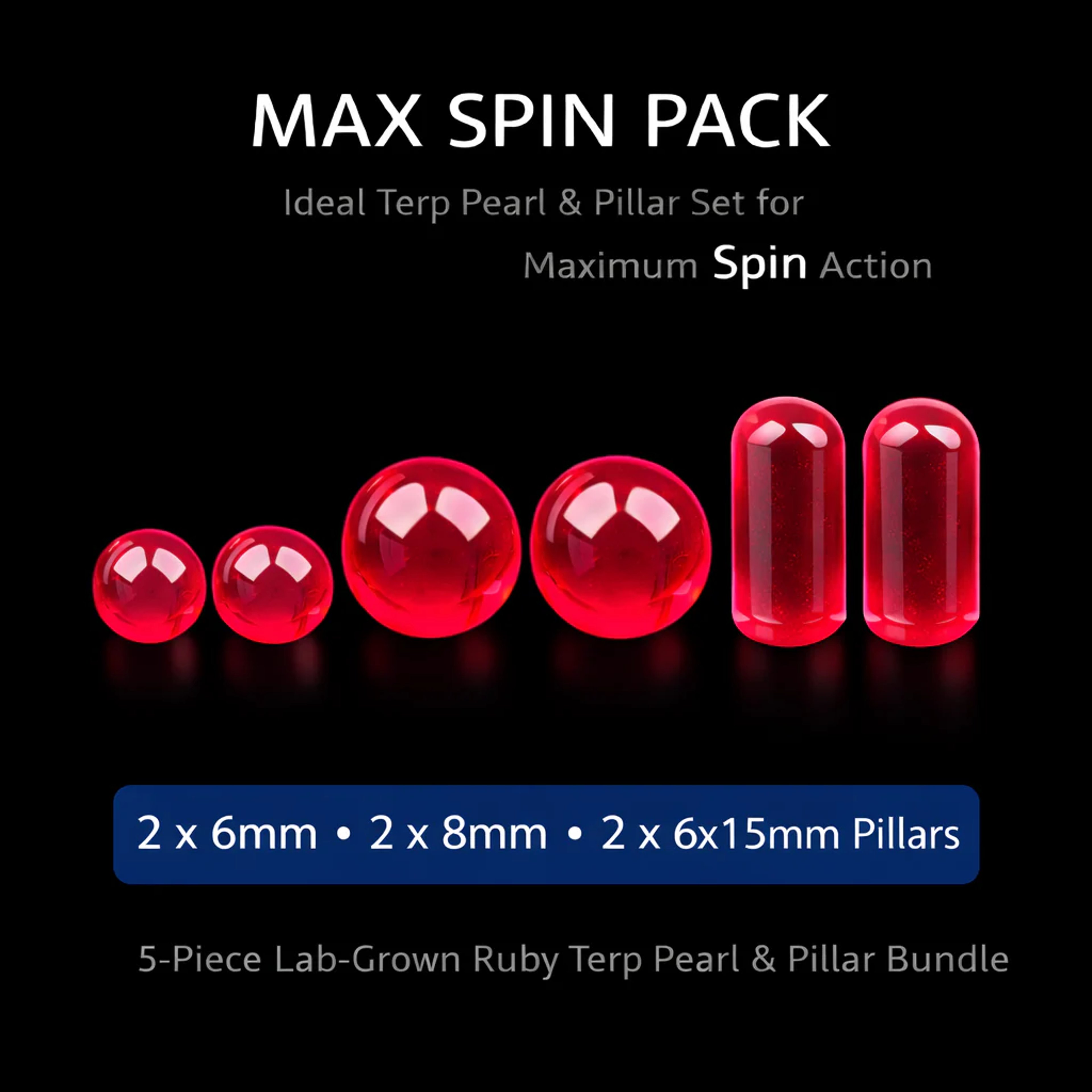 Preview pic of Ruby Max Spin Pack – Terp Pearl & Pillar Set (6-Piece)