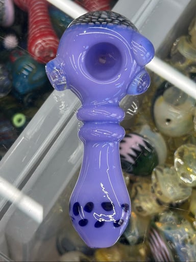 Preview pic of Purple Bloom Implosion Glass Marbled Hand Pipe