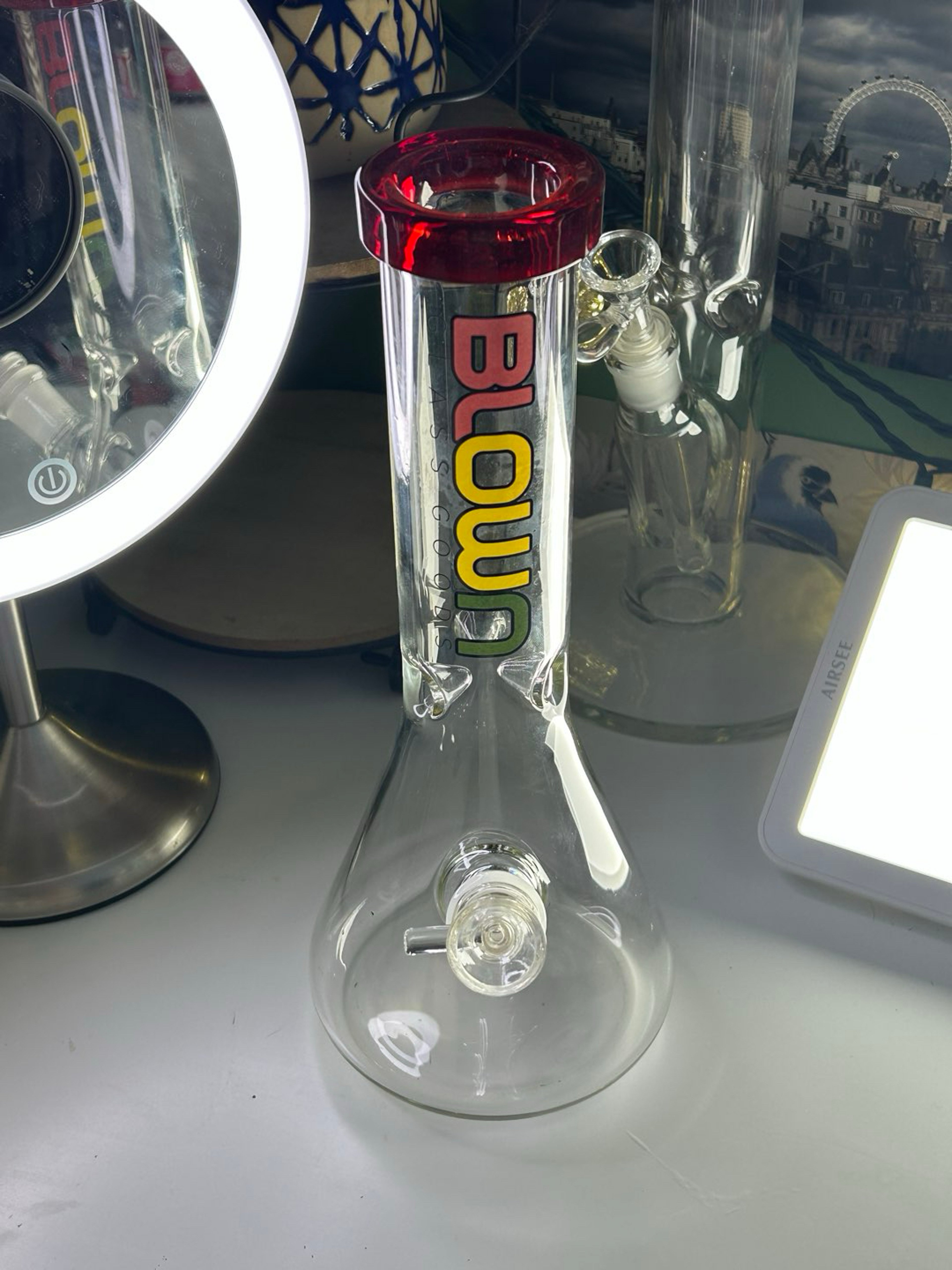 Preview pic of Blown Glass Goods 12 Inch Rasta Beaker