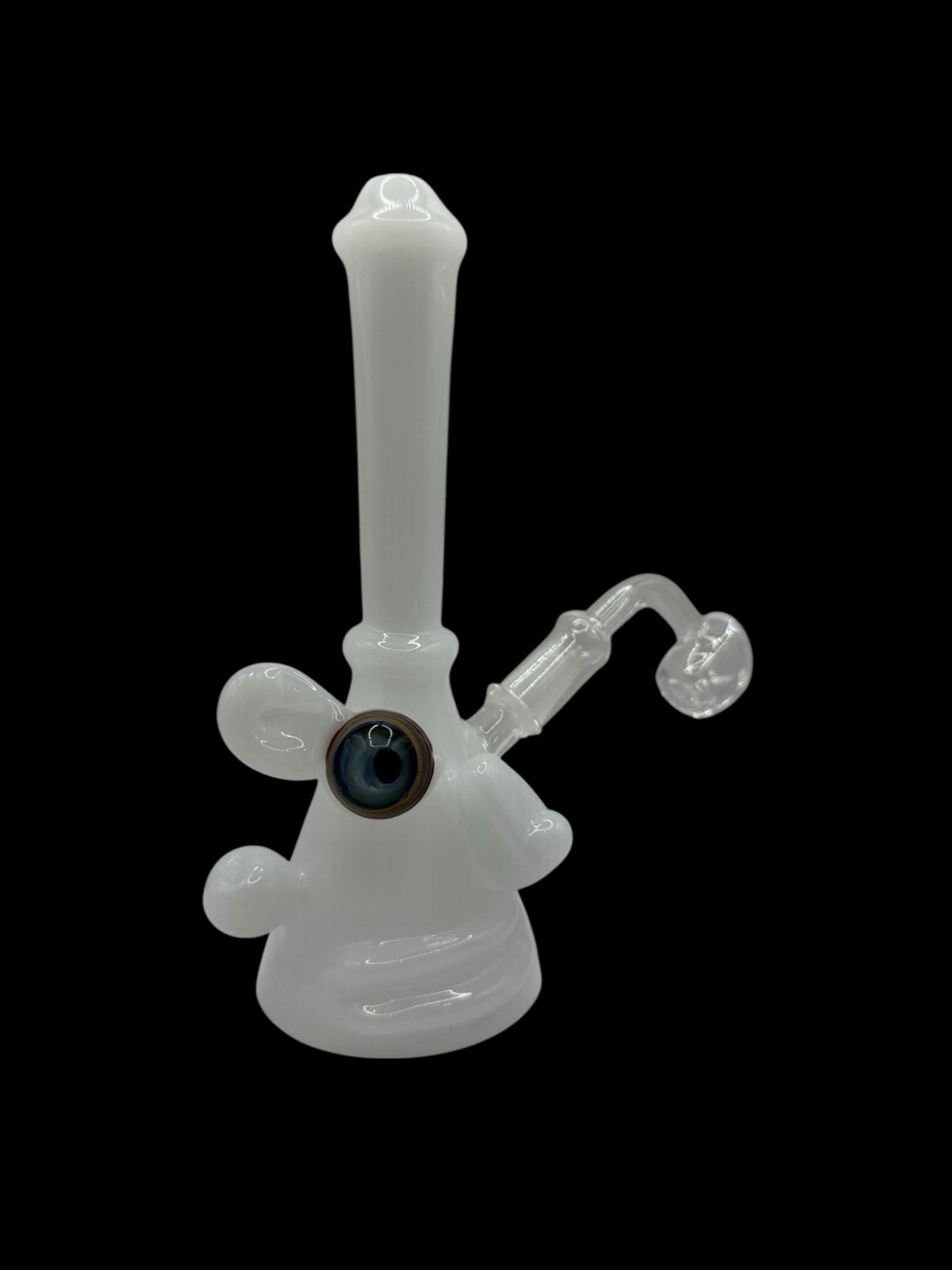 Preview pic of 7.25” Diamond Glass Picasso Rig - White