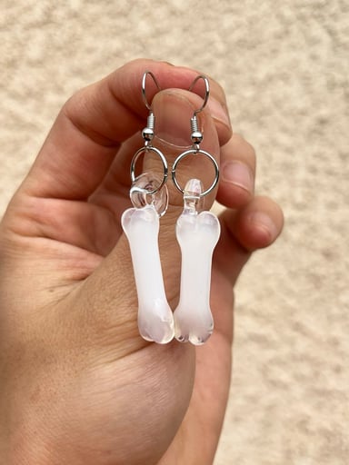 Preview pic of UV Bone earrings