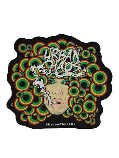 Preview pic of Urban Chaos X Moodmat Dab Mat With UV - Rasta Girlb