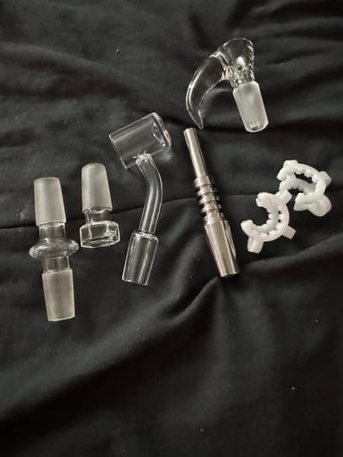 Preview pic of 14mm Nectar Collector Titanium Tip! 14mm Mectar Collector Quartz Bowl! Threaded Nectar Collector Tip! Trusted Seller!
