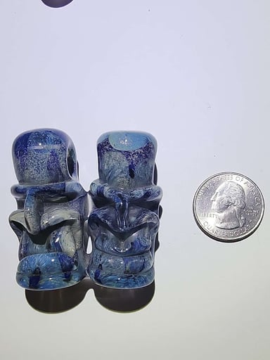 Preview pic of Happy/Sad faces Tiki heads pendant