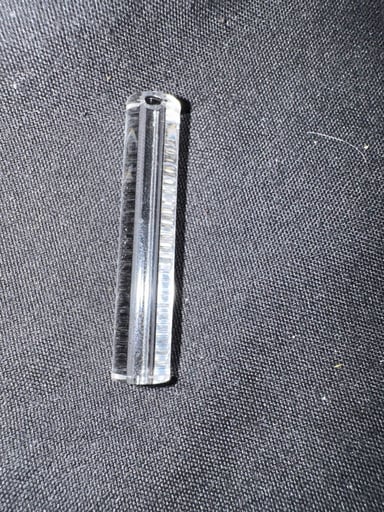 Preview pic of 30x6mm Hollow Tip Quartz Pillar! Quality! Trusted Seller!