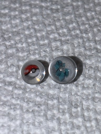 Preview pic of (2) Pokemon Pearls - Squirtle & Pokeball