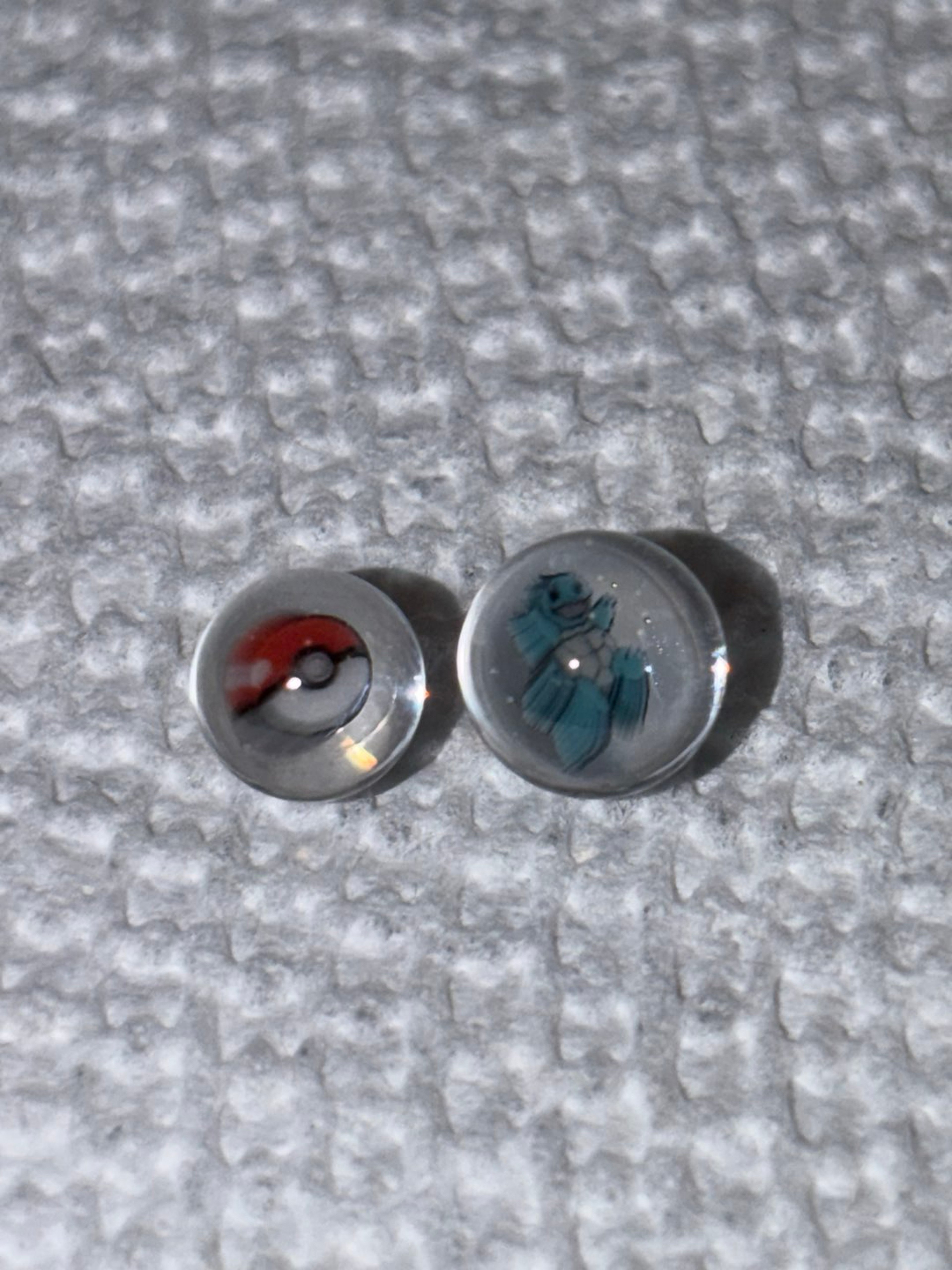 Preview pic of (2) Pokemon Pearls - Squirtle & Pokeball