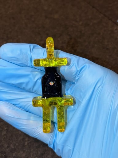 Preview pic of JDG Glass Plug Pendant Crushed Opal