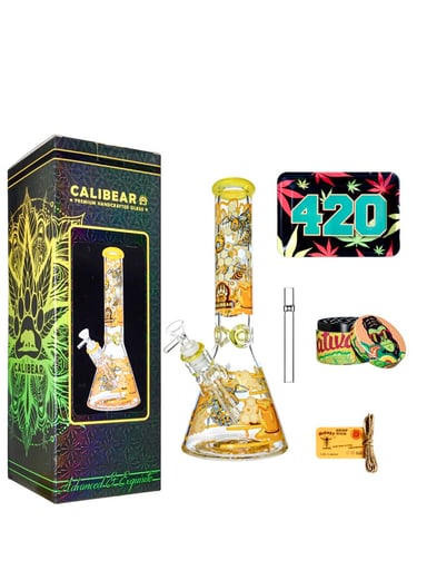 Preview pic of 7MM GLASS BEAKER WATER PIPE COMBO BOX