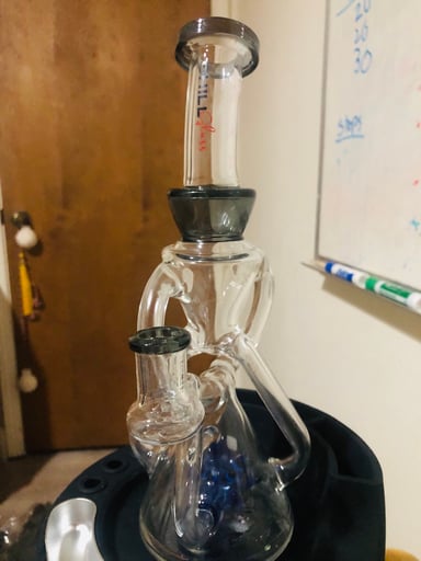 Preview pic of Chill GlassDouble Recycler w/ Spike Ball Perc